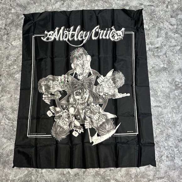 Nikry Co Other - Vintage Motley Crew 90s Flag Art Tapestry Decor Rock N Roll 1991